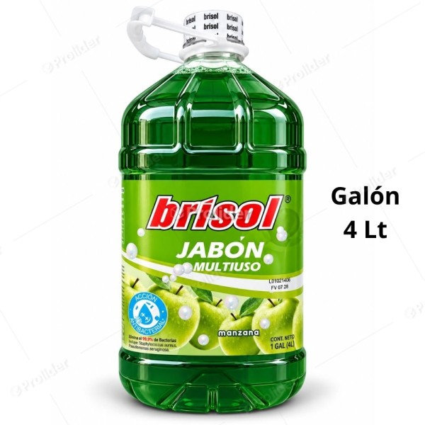 Jabón Líquido Brisol Galón 4 Litros Manzana