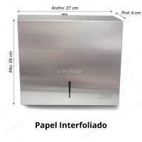 Dispensador Papel Interfoliado Ebriel Acero Inoxidable