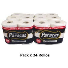 Papel Higiénico Doméstico Paracas Etiqueta Negra 40 Metros x 24 Rollos