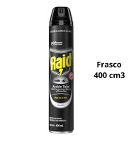 Insecticida En Spray Raid Accion Total Cucarachas, Moscas y Mosquitos Frasco 400ml