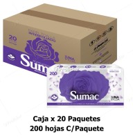 Caja Papel Interfoliado Sumac Blanco x 20 Paquete de 200 unidades