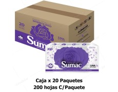 Caja Papel Interfoliado Sumac Blanco x 20 Paquete de 200 unidades