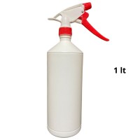 Pulverizador Completo Frasco Blanco 1 Litro Cabezal Punta Redonda
