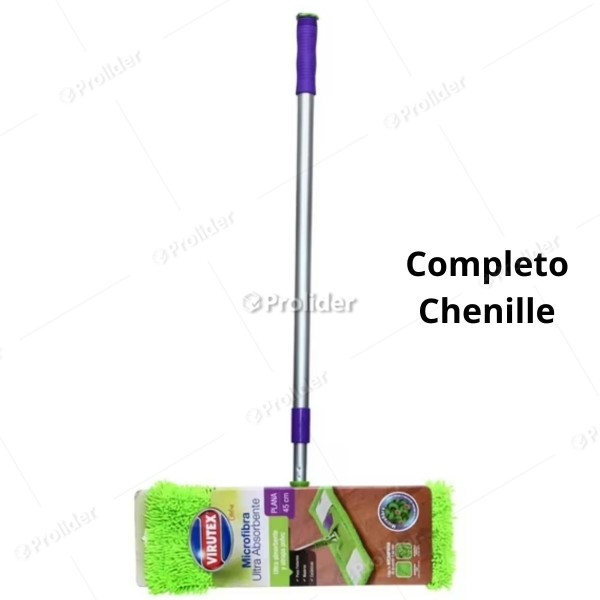 Trapeador Mopa de Microfibra Virutex Chenille 45 cm Verde
