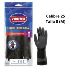 Guantes Profesionales Negro Virutex Calibre 25 Talla 8 (M)