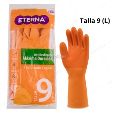 Guantes Corrugados Eterna Naranja Reforzado Talla 9 (L)