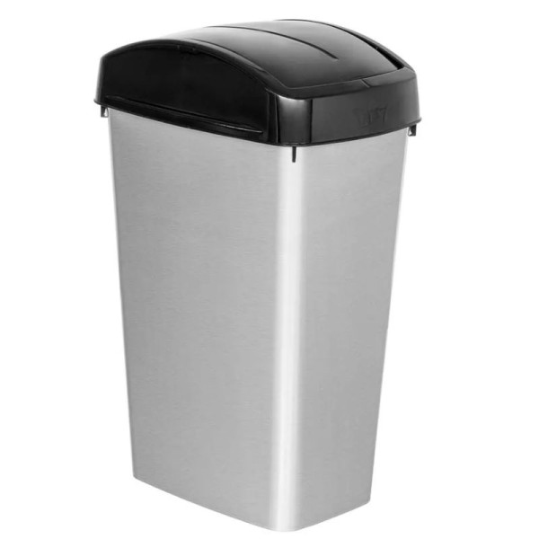 Papelera Vaivén Reyplast Rectangular N°30 Metalizado
