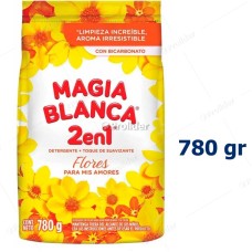 Detergente en Polvo Magia Blanca Bolsa 780 gr Floral