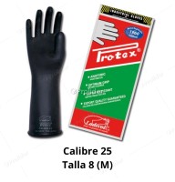 Guantes Industriales Protex Calibre 25 Talla 8 Negro