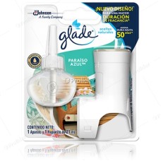 Ambientador Aceite Eléctrico Glade Completo Paraíso Azul