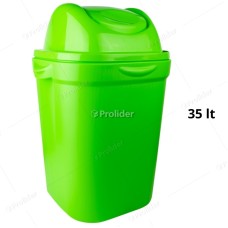 Papelera Vaivén Basa Bodeguita 35 Litros Sin Logo Verde
