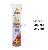Vasos Plásticos Descartables Transparentes 3 Onzas Paquete x 50 unidades