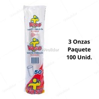 Vasos Plásticos Descartables Transparentes 3 Onzas Paquete x 50 unidades