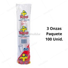 Vasos Plásticos Descartables Transparentes 3 Onzas Paquete x 50 unidades