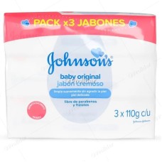 Jabón de Tocador Johnson 110 gr Tripack 3 unidades Baby Original