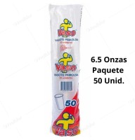 Vasos Plásticos Descartables Transparentes 6.5 Onzas Paquete x 50 unidades
