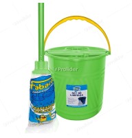 Set Trapeador Genérico Completo 17 Litros (Balde + Mopa) Verde