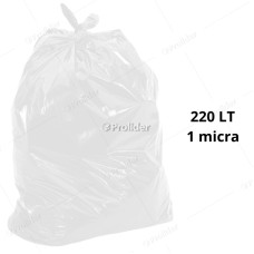 Bolsas Plásticas Blancas económicas / 1 Micra / 220 Litros / 100 unidades