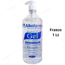 Alcohol En Gel Alkofarma Frasco 1 Litro con Dispensador