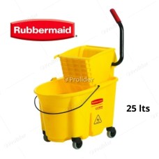 Carrito Balde Exprimidor Rubbermaid 25 lt Amarillo