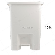Papelera Con Pedal Basa N° 1 de 10 Litros Blanco Altura 34 cm
