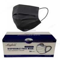 Mascarillas Descartables 3 Pliegues Genérico Caja x 50 unidades Negro