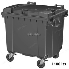 Tacho Contenedor de Basura Genérico 1100 Litros Negro