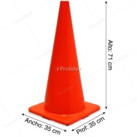Cono de Seguridad 28 Pulgadas con Doble Cinta Altura 65 cm