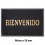 Felpudo para piso con Letras Bienvenido 90 cm x 50 cm Negro