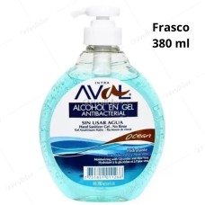 Alcohol En Gel Aval Frasco 380 ml con Dispensador Ocean