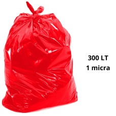 Bolsas Plásticas Rojas económicas / 1 Micra / 300 Litros / 100 unidades