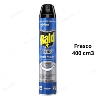 Insecticida En Spray Raid Doble Accion Zancudos y Moscas 400 ml