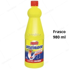 Desatorador Sapolio Frasco 980 ml Cocina (Amarillo)