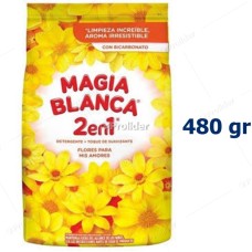 Detergente en Polvo Magia Blanca Bolsa 480 gr Floral