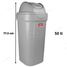 Papelera Vaivén Basa Bodeguita 50 Litros Sin Logo Plomo