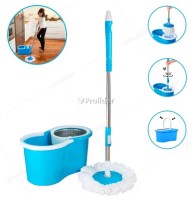 Set Trapeador Giratorio Automático Spin Mop de Microfibra