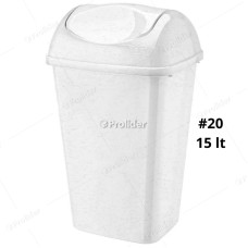 Papelera Vaivén Reyplast Galax N°20 Altura 46 cm de 15 Litros Blanca
