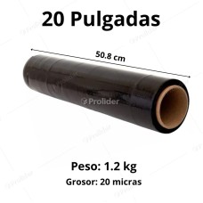 Strech Film Negro 20 Pulgadas x 1.2 Kilos