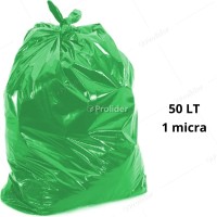 Bolsas Plásticas Verdes económicas / 1 Micra / 50 Litros / 100 unidades