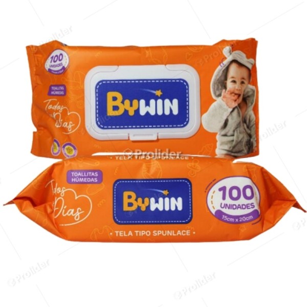 Paños Toallitas Húmedas Bywin Paquete x 100 unidades 40 gr
