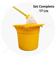 Set Trapeador Tayta Hude 17 Litros Completo (Balde + Mopa) Amarillo
