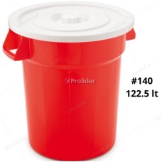 Tacho Tapa Plana Super Reyplast N° 140 Rojo de 122.5 Litros Alto 81.3 cm
