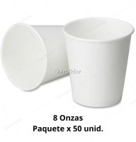 Vasos Polipapel Blancos 8 Onzas Sin Tapa Paquete x 50 unidades