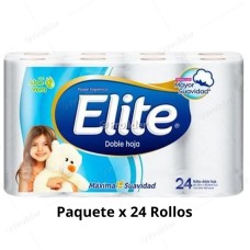Papel Higiénico Doméstico Elite Etiqueta Celeste Paquete x 24 Rollos