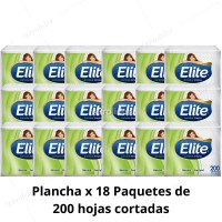 Servilletas Blancas Elite Cortadas x 18 Paquetes de 200 unidades