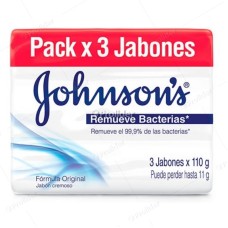 Jabón de Tocador Johnson 110 gr Tripack 3 unidades Original