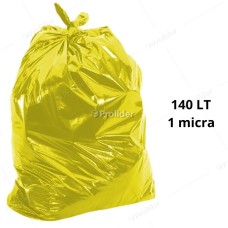 Bolsas Plásticas Amarillas económicas / 1 Micra / 140 Litros / 100 unidades