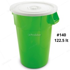 Tacho Tapa Plana Super Reyplast N° 140 Verde de 122.5 Litros Alto 81.3 cm