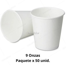 Vasos Polipapel Blancos 9 Onzas Sin Tapa Paquete x 50 unidades