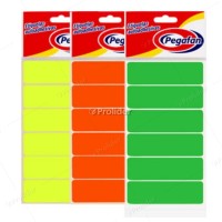 Etiquetas Adhesivas Pegafan 3 X 1 Pulgada (76 mm X 24 mm) Paquete 100 Unidades Colores Variados